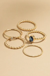 Kristine Mix Style Gold Ring Set