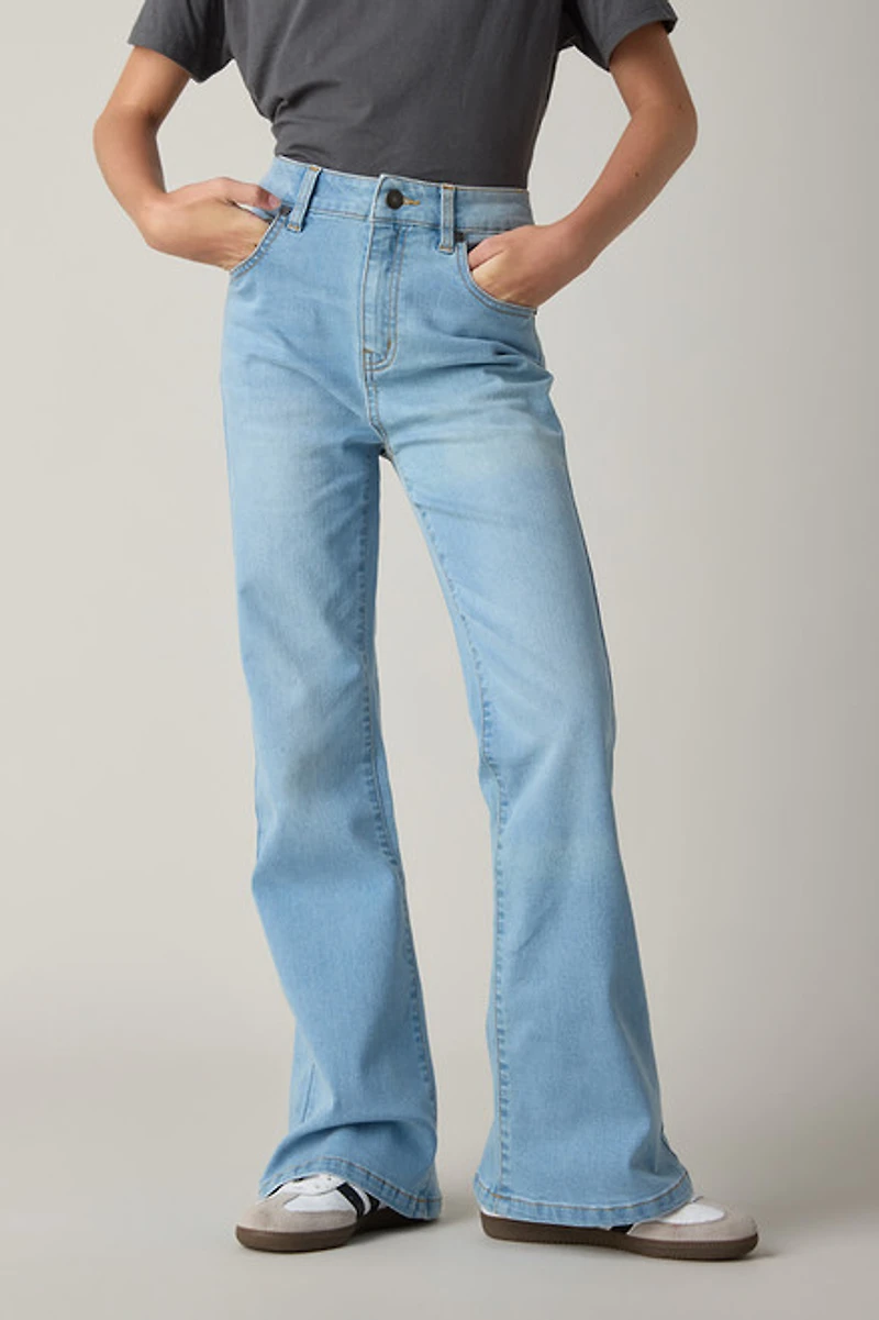 Hello Franki Jenna Lite Wash Flare Jeans for Girls