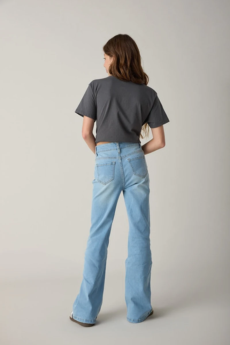 Hello Franki Jenna Lite Wash Flare Jeans for Girls