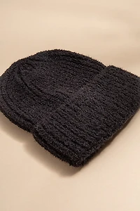 Pam Fuzzy Ribbed Beanie