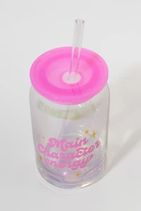 Main Character Energy Glass Can Jar