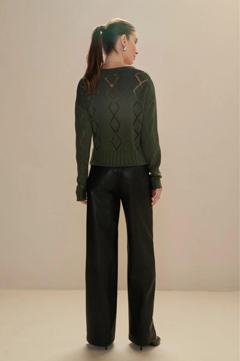 Fleur Vegan Leather Pants
