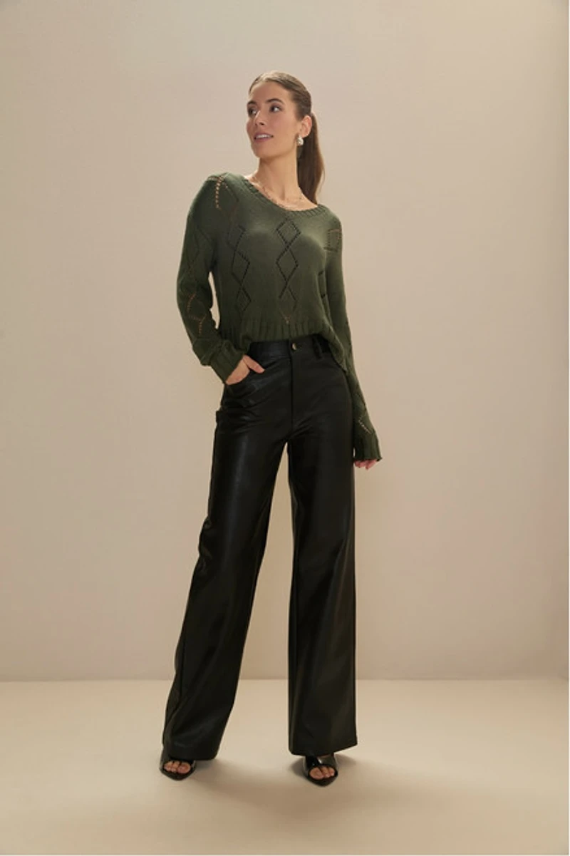 Fleur Vegan Leather Pants