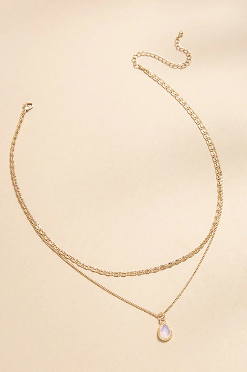 Jeanie Teardrop Pendant Necklace