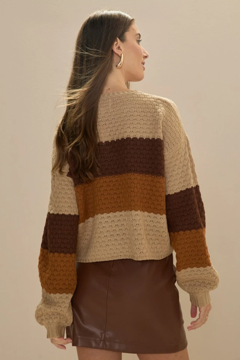 Delora Bubble Stitch Pullover