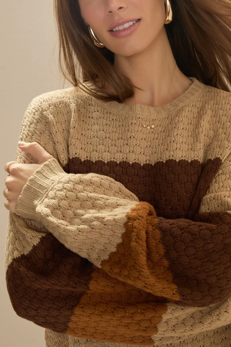 Delora Bubble Stitch Pullover