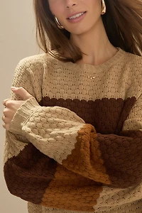 Delora Bubble Stitch Pullover