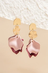 Norma Two Tone Epoxy Petal Earrings