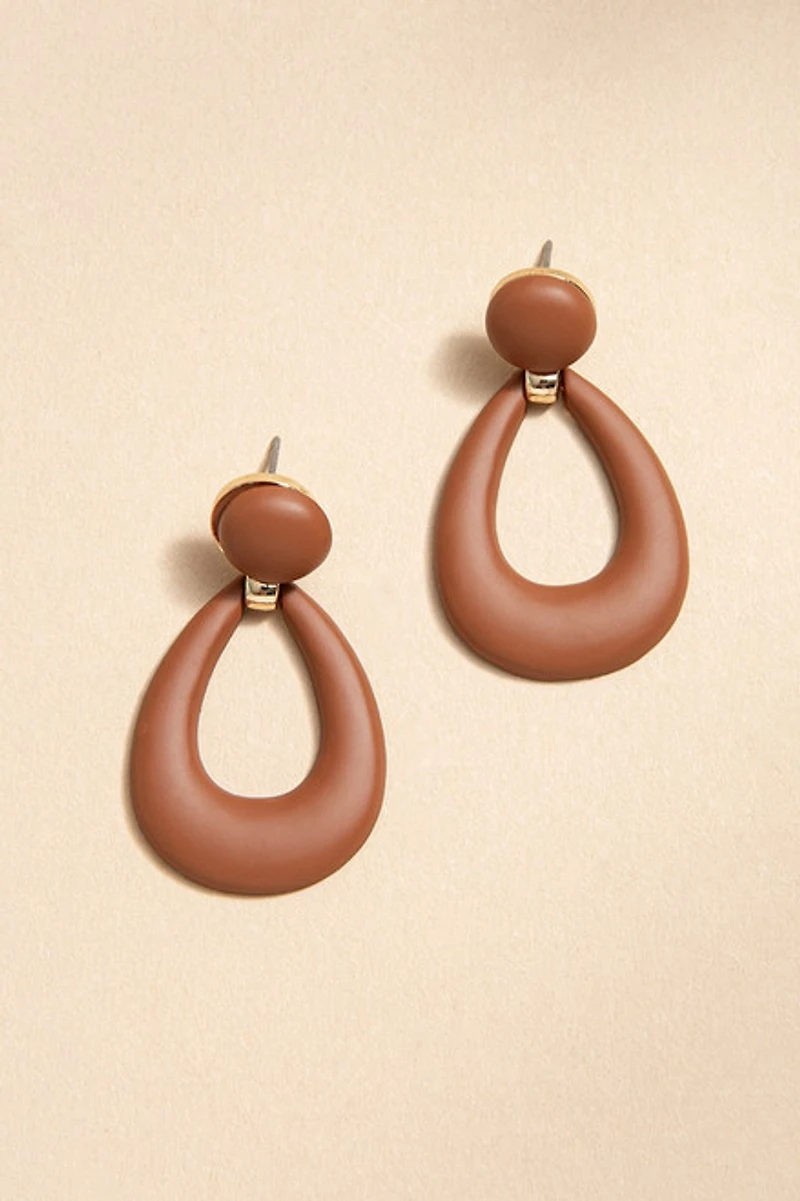 Nessa Enamel Doorknocker Earrings