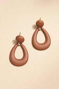 Nessa Enamel Doorknocker Earrings