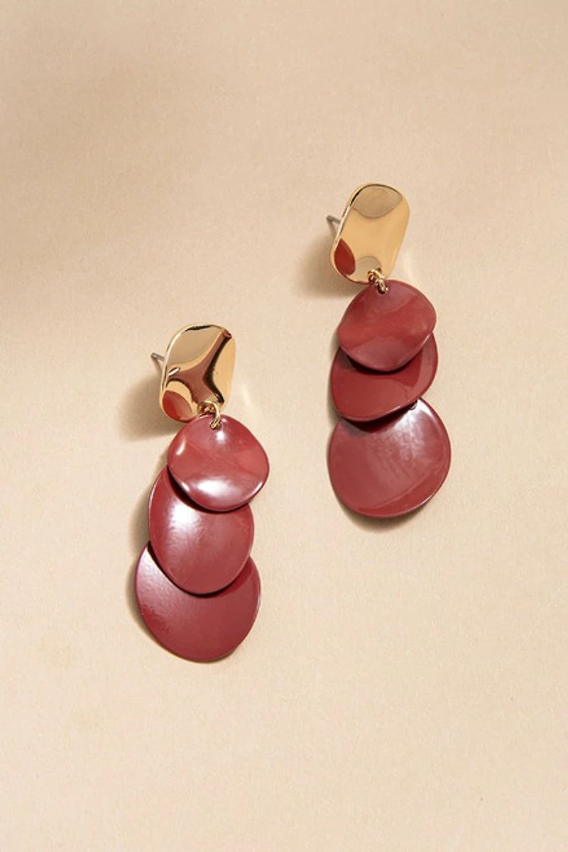 Joyce Shiny Painted Circle Earrings