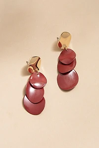 Joyce Shiny Painted Circle Earrings
