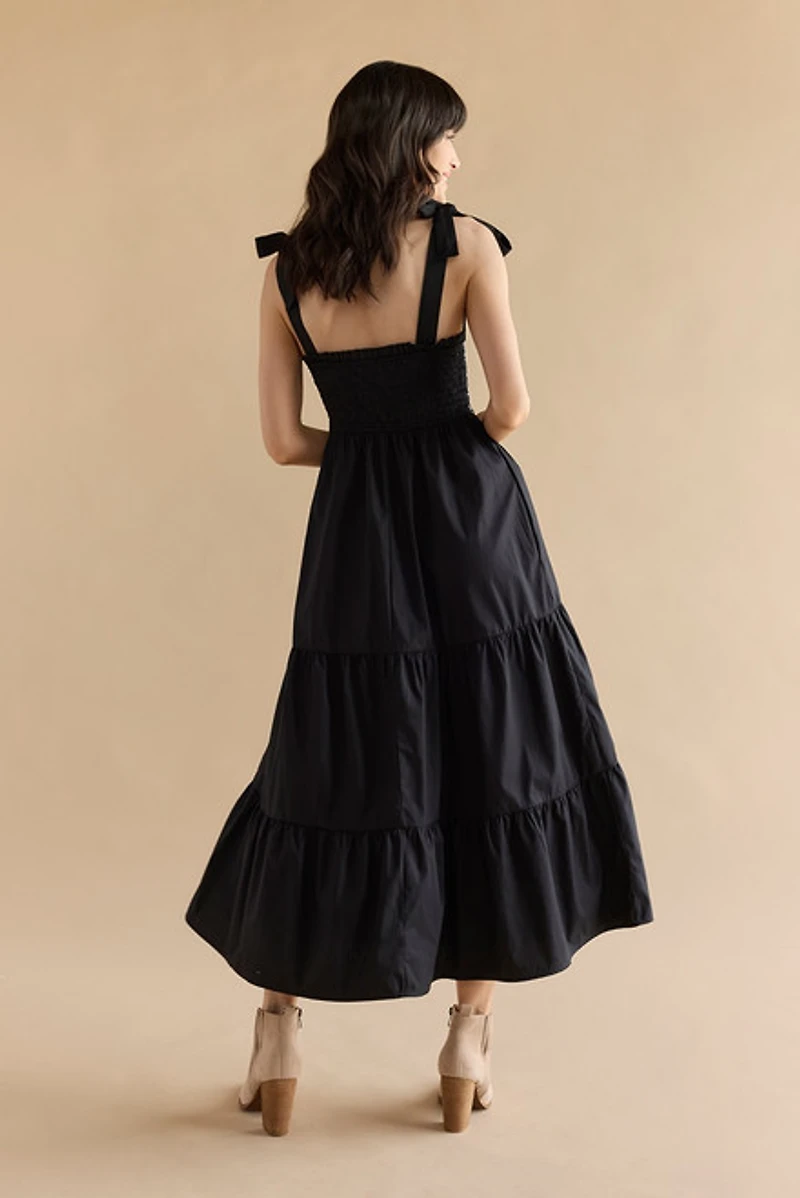 Athena Bow Strap Maxi Dress