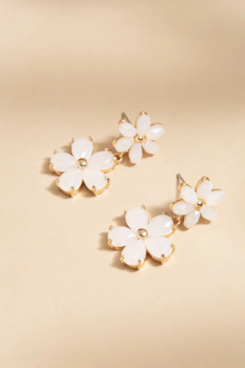 Kinsey Glass Flower Earrings