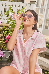 Georgina Slim Rectangle Sunglasses