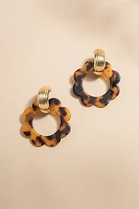Gena Flower Doorknocker Earrings