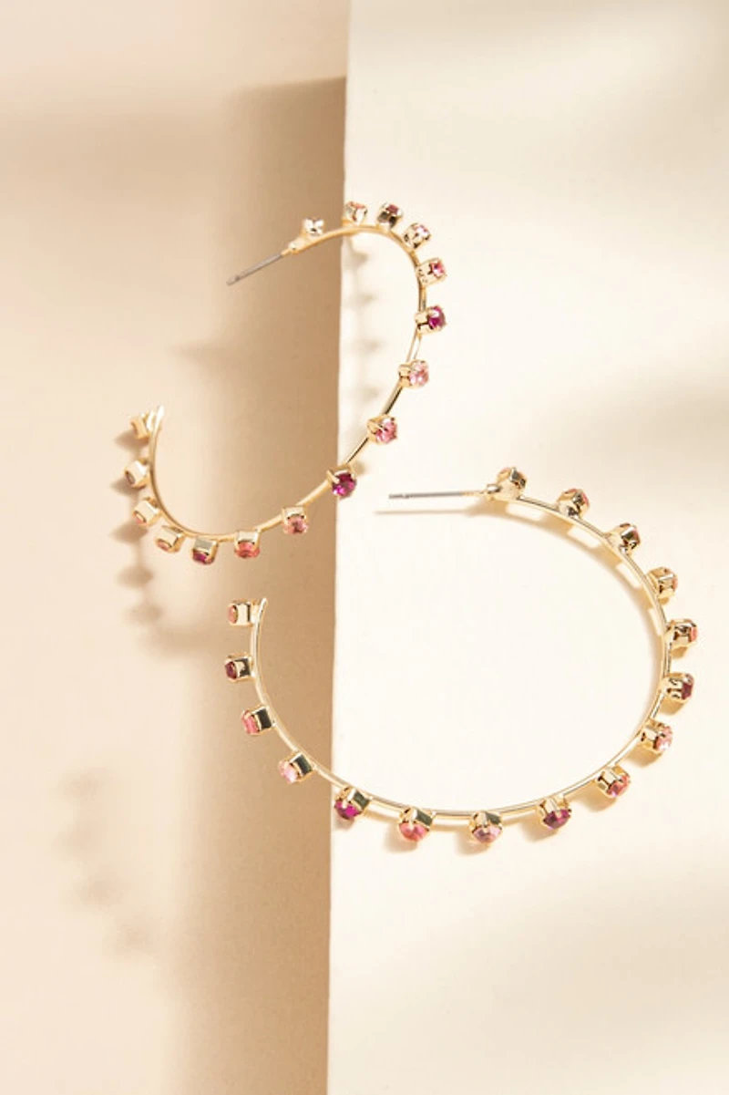 Giana Glass Hoop Earrings