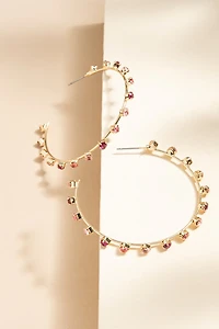 Giana Glass Hoop Earrings