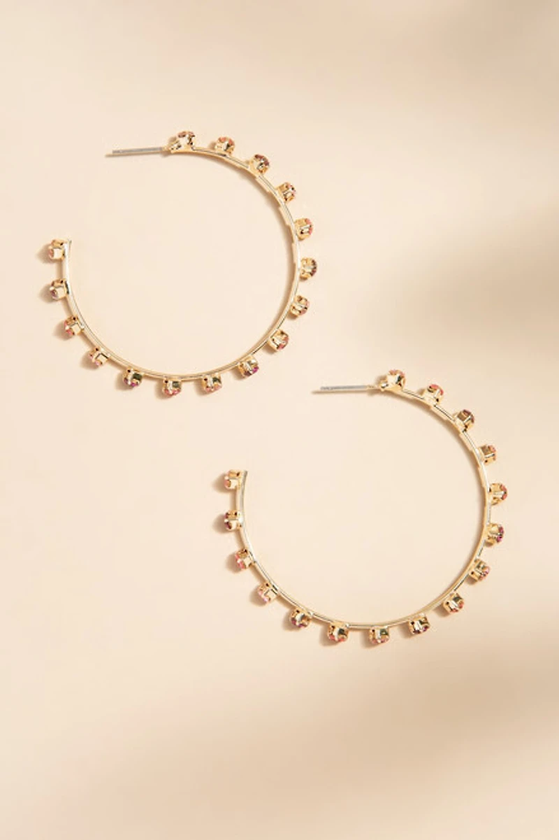 Giana Glass Hoop Earrings