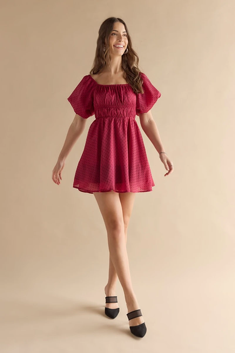 Maryann Ruched Mini Dress