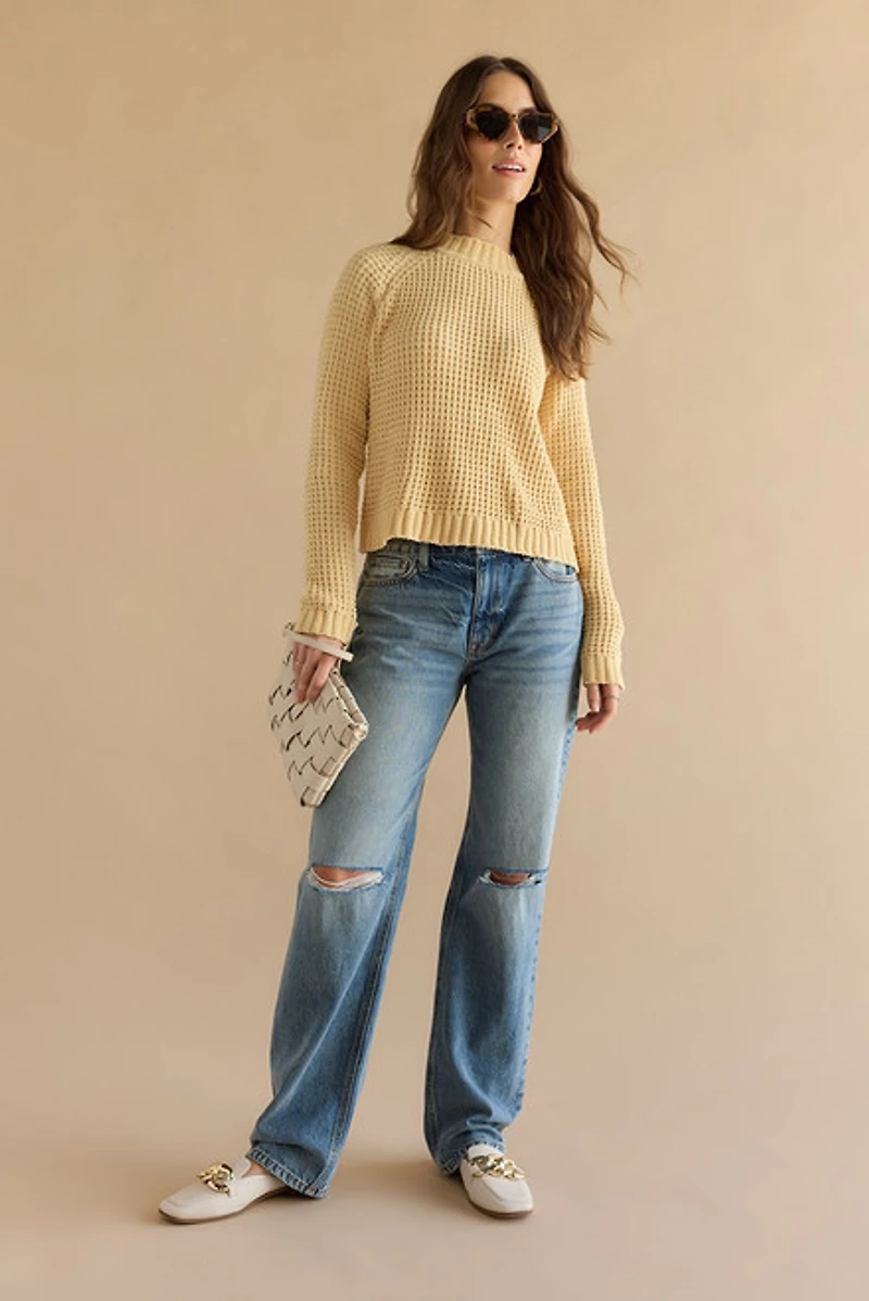 Annora Chenille Waffle Pullover