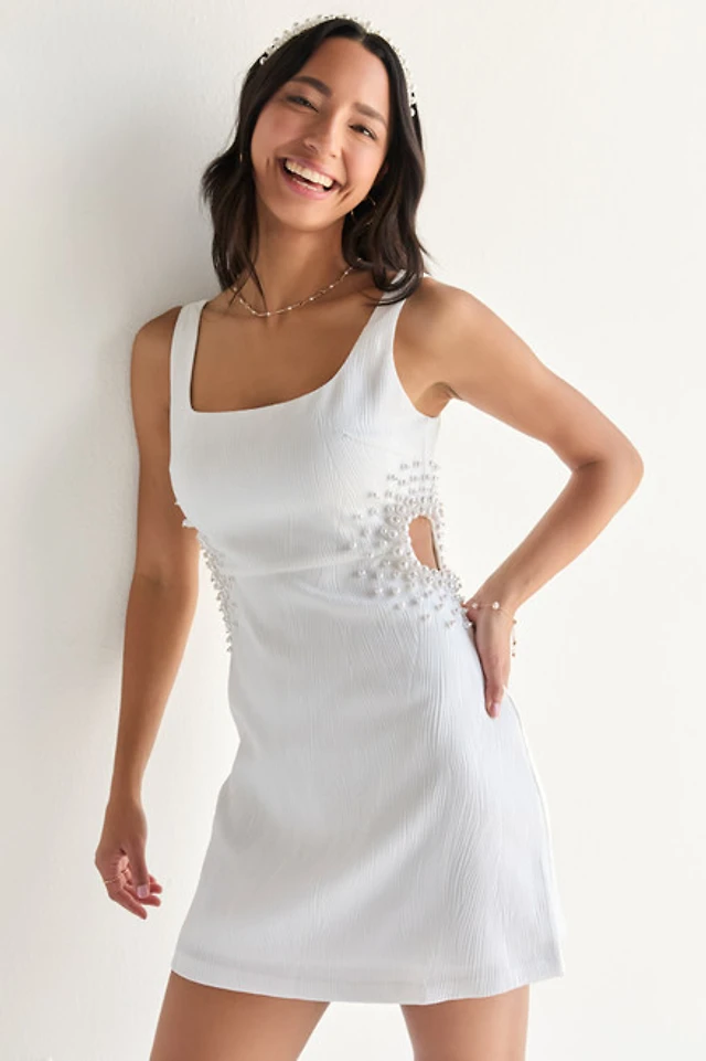 white regency dress Bridgerton Inspired White Regency Era Dress with Lace