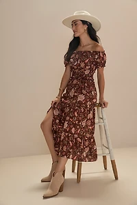 Phoebe Off Shoulder Midi Dress