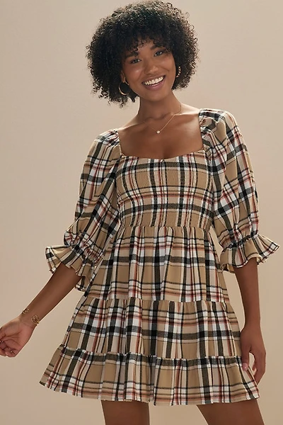 Alisya Plaid Swing Dress
