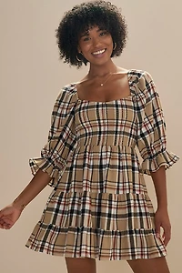 Alisya Plaid Swing Dress