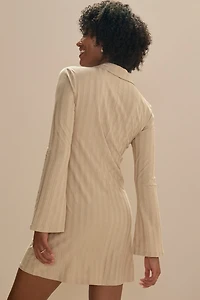 Cam Button Up Long Sleeve Mini Dress