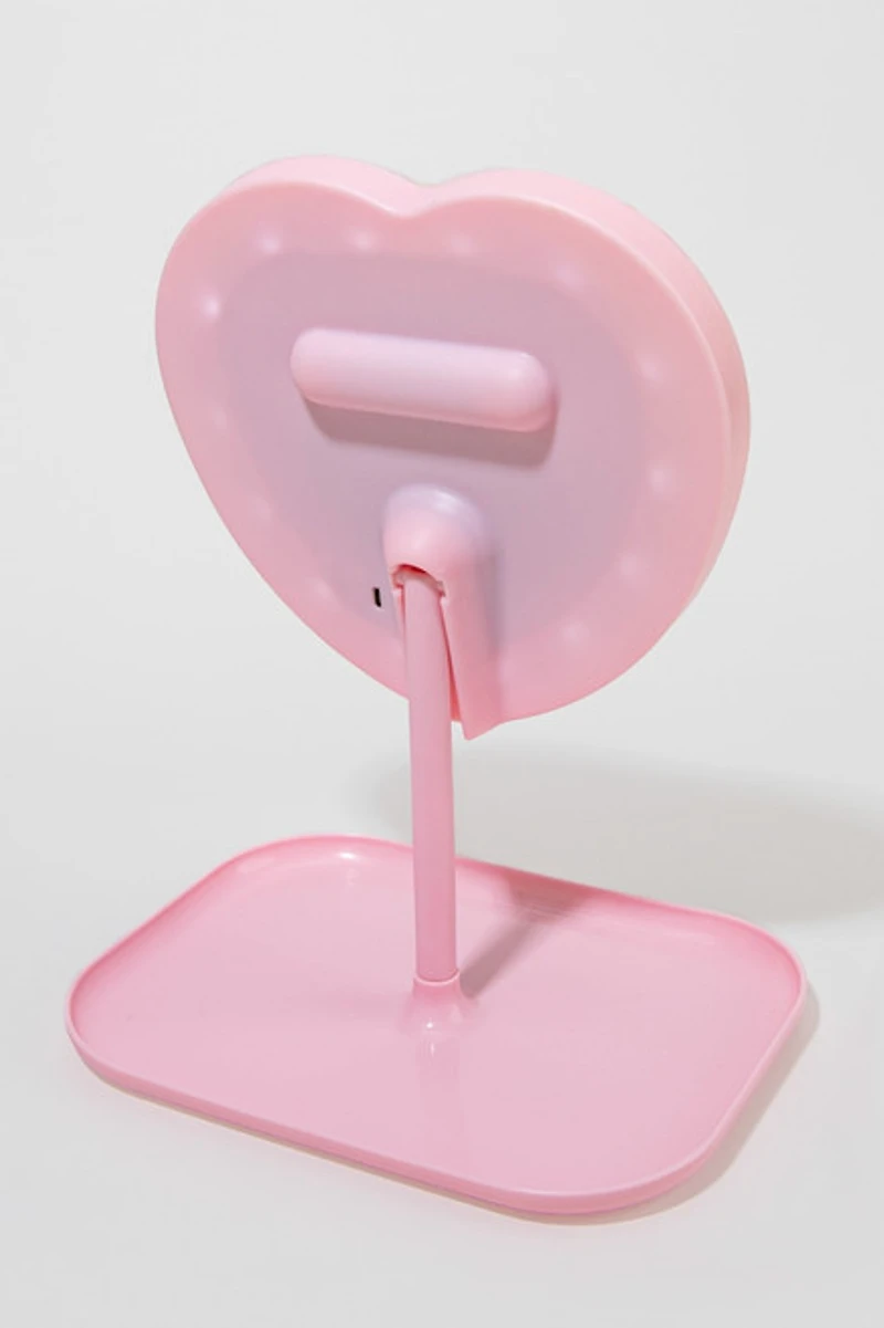 Jenna Heart Mirror With Led Light