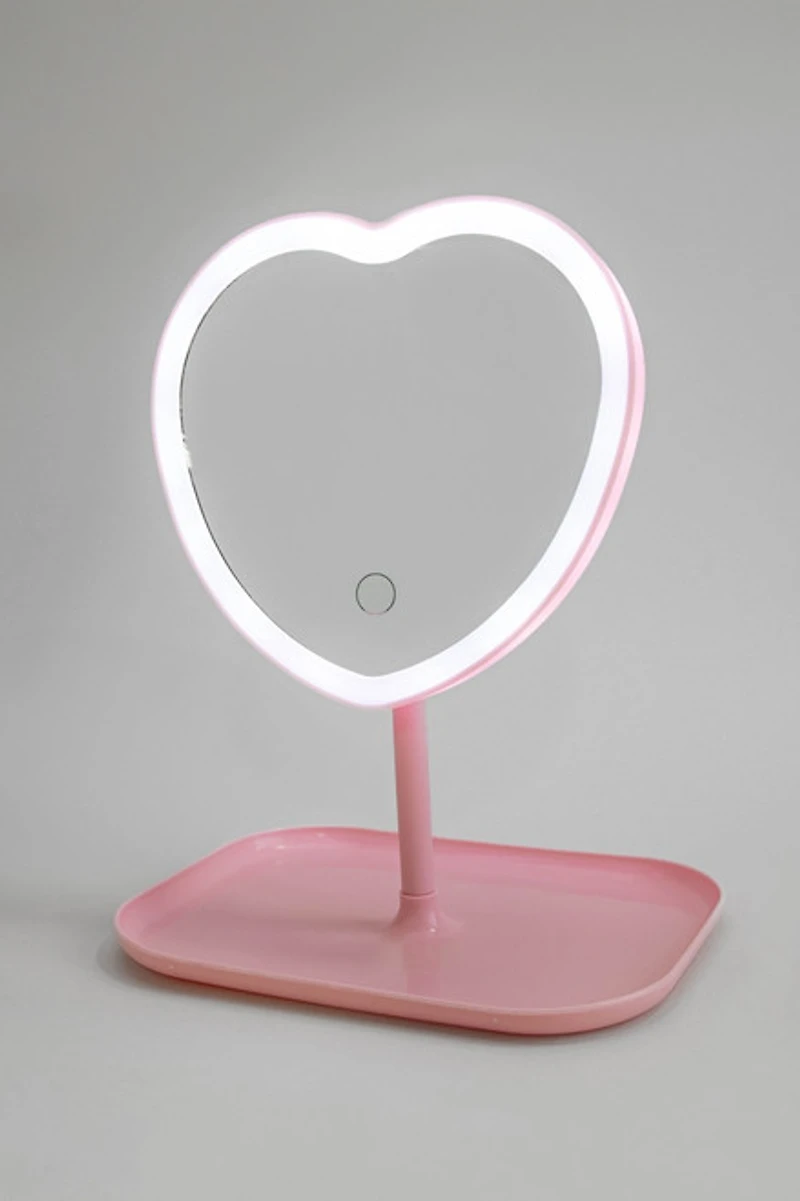 Jenna Heart Mirror With Led Light