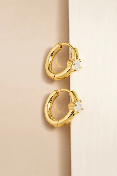 Vivyan Hoop Opal Earrings