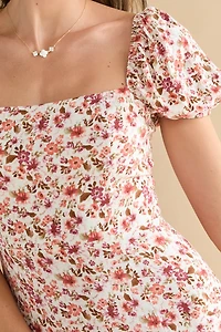 Shirley Puff Sleeve Midi Dress