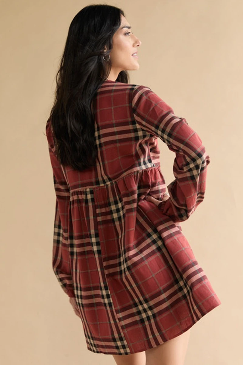Roxanne Plaid A Line Dress