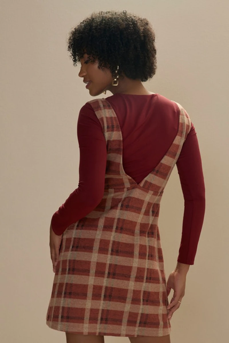 Roni Wool Plaid Skirtall