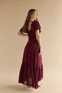 Kendal Ruffle Sleeve Maxi Dress