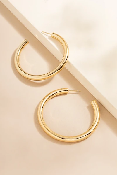 Jeannine Stainless Steel Tube Hoop Earrings
