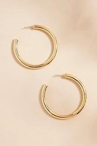 Jeannine Stainless Steel Tube Hoop Earrings