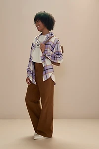Trisha Clean Hem Plaid Top