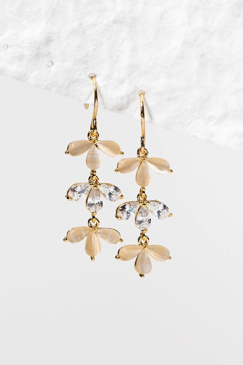 Antonia Cat Eye Linear Earrings