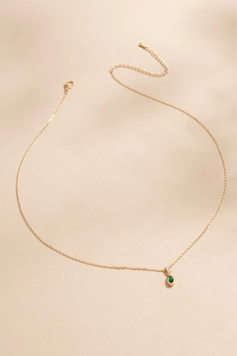Breanna Tear Drop Pendant Necklace