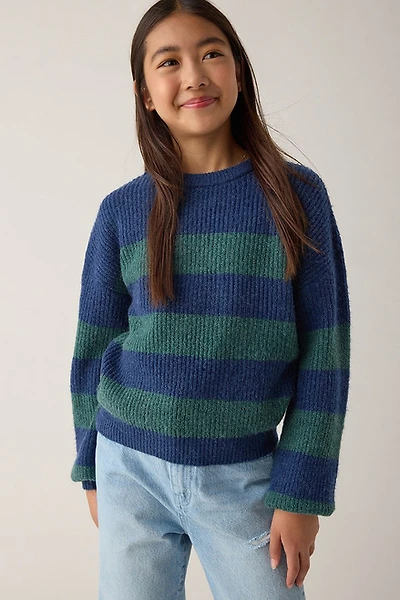 Hello Franki Striped Color Block Pullover Sweater for Girls