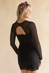 Eve Lace Overlay Knit Mini Dress