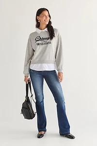Chicago Twofer Long Sleeve Sweatshirt Top