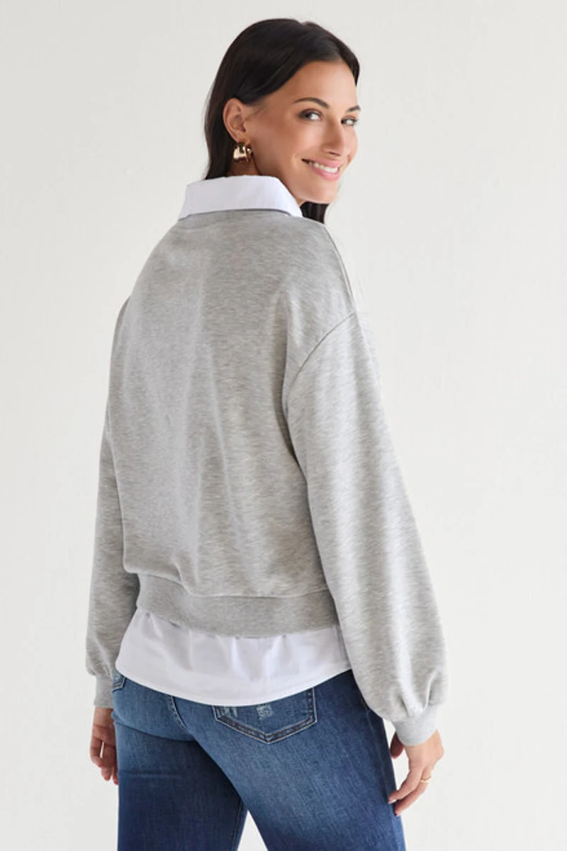 Chicago Twofer Long Sleeve Sweatshirt Top