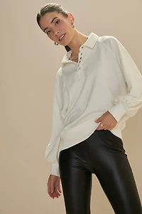 Madelyn Oversized Snap Button Sweatshirt