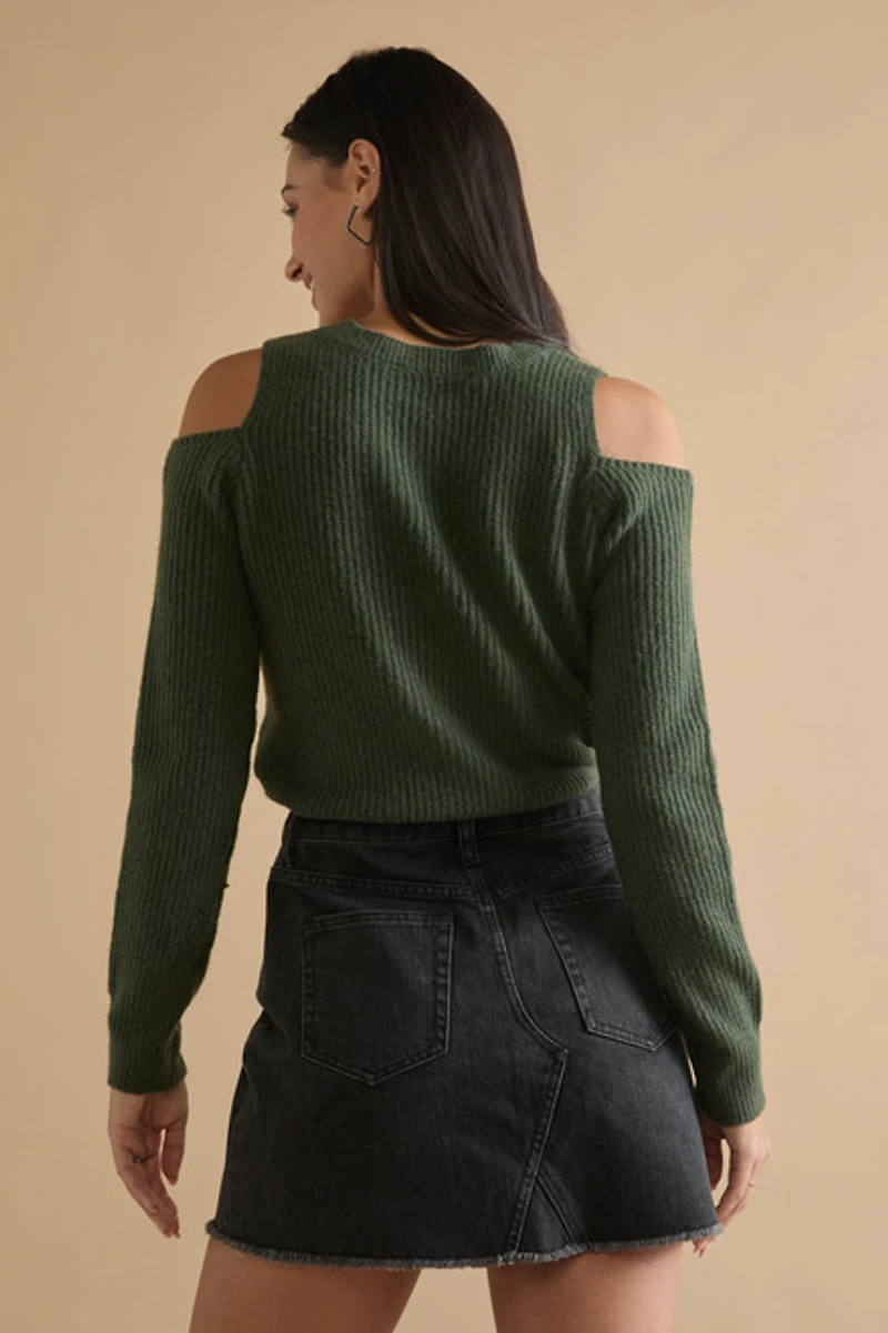 Denise Embellished Frayed Hem Mini Denim Skirt