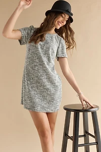 Christa Tweed Mini Shift Dress