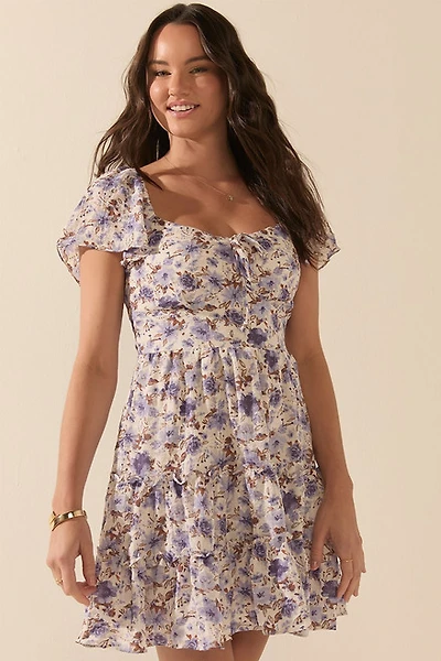 Nelly Front Tie Printed Dress